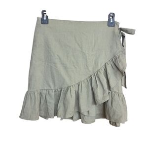 Green Ruffle Skirt Size Medium IVIVI mini